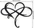 Infinity Heart Wall Decor, Steel Metal Wall Art Love Wall Sign